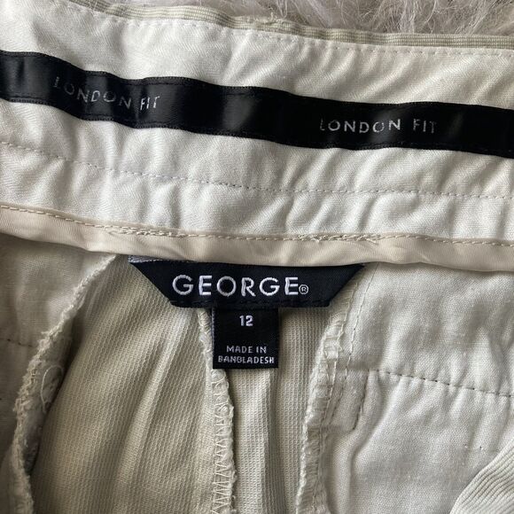 George Pants Size 12 London Fit Tan Beige Dress Work Career School Casual Womens - Picture 4 of 10